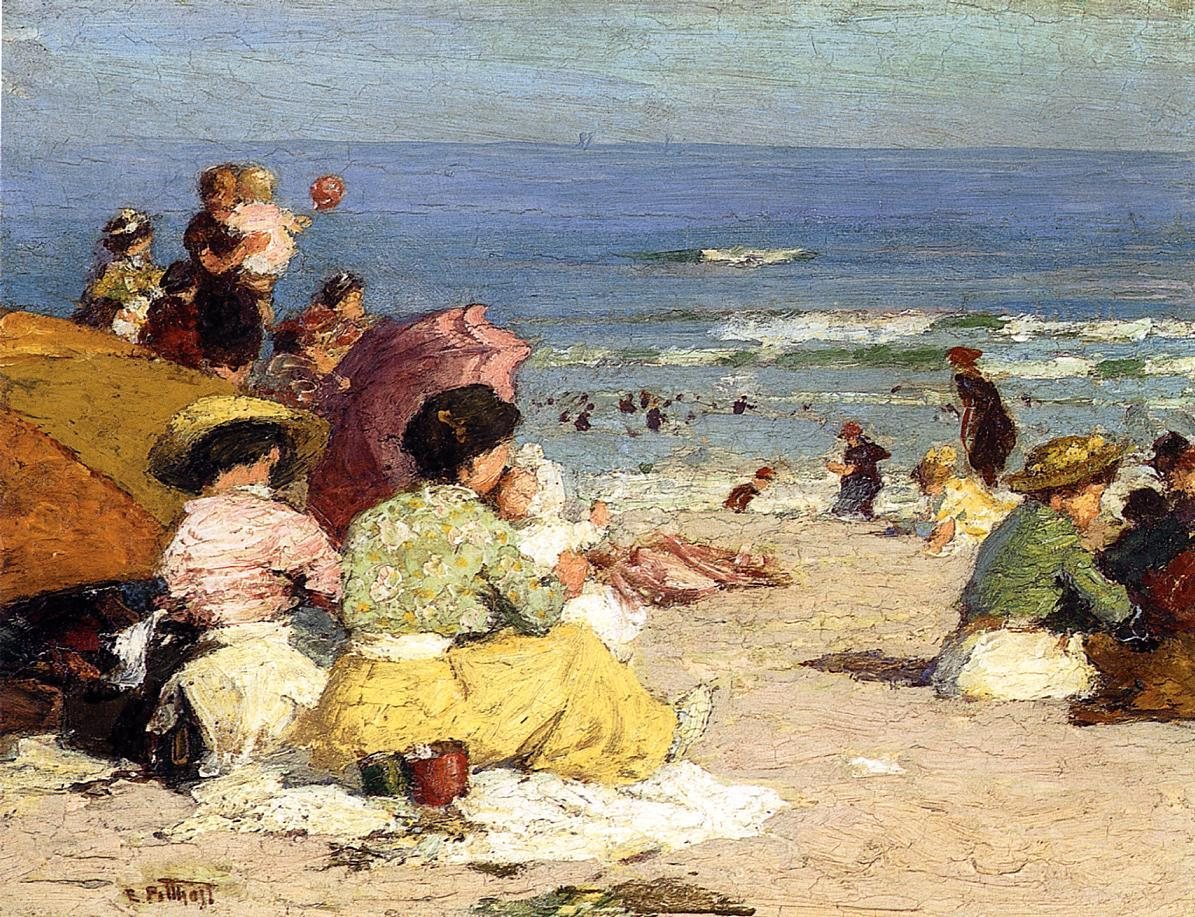 Edward Henry Potthast Beach Scene 1